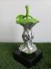 Apple Core Ornament in Green on Marble Base. Size H30cm. RRP &pound;120.
