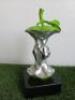 Apple Core Ornament in Green on Marble Base. Size H30cm. RRP &pound;120. - 3
