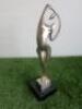 Champagne Coloured Naked Lady Outline Statue on Marble Base. Size H50cm. RRP &pound;140. - 2