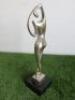 Champagne Coloured Naked Lady Outline Statue on Marble Base. Size H50cm. RRP &pound;140. - 3