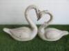 Hill Pair of Nestling Swans Ornament. Size H45 x W84cm. RRP &pound;80.