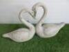 Hill Pair of Nestling Swans Ornament. Size H45 x W84cm. RRP &pound;80. - 2