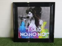 Framed & Glazed Liquid Art of Amy Winehouse. Size 75 x 75cm. RRP £160.