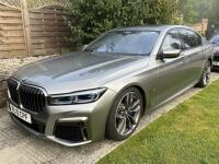 RL19 CPF: BMW M760Li Auto X Drive, AWD in Space Grey Metallic with Full Ivory Nappa Leather Interior (Registered 23/08/2019) BMW Flagship Luxury 4 Door Saloon, 6592cc, 585bhp, V12 Twin Turbo with Superb Specification and only 564 Miles from New.