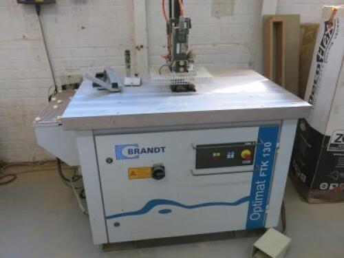 Brandt Opitmat FTK 130 Contour Edgebanding Trimmer, S/N 0-260-02-9544, YOM 2004, 3 Phase.