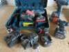 3 x Cordless Drills, 3 x Chargers & 4 x Batteries to Include: 2 x Bosch GSR, Black & Decker 12v. - 2