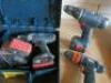 3 x Cordless Drills, 3 x Chargers & 4 x Batteries to Include: 2 x Bosch GSR, Black & Decker 12v. - 3