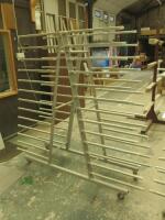2 x 13 Double Sided Mobile Drying Racks.