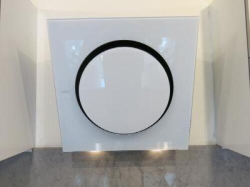 Elica Wall Mounted Mini OM White Cooker Hood, Size H55 x W55 x D35cm. Ex Display.