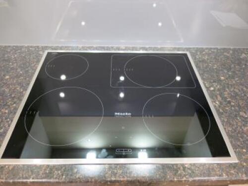 Miele 4 Zone Schott Ceran Glass Induction Hob, Model (Believed to be KM6113), Size W52 x D63cm. Comes with Installation & Operating Instructions. Ex Display.