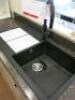 Franke Composite Single Bowl Left Hand Drainer Sink, Size W97 x D50cm with Quooker Combie Flex Tap, Model Combie, S/N CCW502559 & Quooker Cube Chiller, Model Cube CB, S/N CDUB38E00133. Requires Unplumbing. - 2