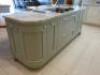 Large Ex-Display Kitchen with Island Painted in Ash In Frame Shaker in Cream & Pale Green to Consist of Worktops, Sinks, Base Units, Wall Units & Cupboards, Plinths with Cup & Knob Handles to Include: Approx. 4.6M Run of 30mm Andomeda White Granite Workto - 14