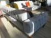 Light Grey Velour Corner Sofa Unit, with Oak Frame & Legs. Size 244 x 300 x 95cm. - 8