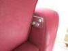 Red Velour 2 Seater Sofa with 2 Cushions and Flip Over Back Rest. Size 80 x 190 x 100cm. - 5