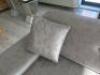 Mottled Grey Coloured Faux Leather 3 Seater, 2 Cushion Sofa. Size 85 x 222 x 95cm. - 6