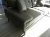 Mottled Grey Coloured Faux Leather 3 Seater, 2 Cushion Sofa. Size 85 x 222 x 95cm. - 7