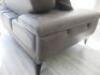 Mottled Grey Coloured Faux Leather 3 Seater, 2 Cushion Sofa. Size 85 x 222 x 95cm. - 8