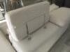 2 Seat, 2 Cushion Faux Cream Leather Square Backed Sofa with Adjustable Headrests. NOTE: Requires Cleaning. Size 77 x 185 x 100cm. - 6