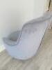 Grey Velour Armchair on Metal Legs. Size 100 x 75cm. - 4