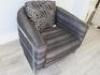 Material Imitation Snake Skin Armchair with Cushion. Size 67 x 76cm. - 2