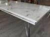 Imitation Marble Top Effect Dining Table with Metal Legs. Size 77 x 182 x 92cm. - 2