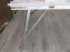 Imitation Marble Top Effect Dining Table with Metal Legs. Size 77 x 182 x 92cm. - 3