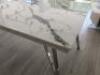 Imitation Marble Top Effect Dining Table with Metal Legs. Size 77 x 182 x 92cm. - 4