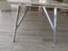 Imitation Marble Top Effect Dining Table with Metal Legs. Size 77 x 182 x 92cm. - 6