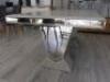 Imitation Marble Dining Table on Two Large Consul Legs. Size 78 x 162 x 93cm. - 3