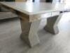 Imitation Marble Dining Table on Two Large Consul Legs. Size 78 x 162 x 93cm. - 6