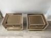 2 x Bronze Mirrored Bedroom Bedside Cabinets. Size 50 x 50 x 65cm. - 3