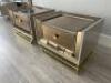 2 x Bronze Mirrored Bedroom Bedside Cabinets. Size 50 x 50 x 65cm. - 5