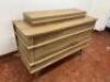 4 Drawer Light Wood Sideboard with Gold Edging. Size 87 x 124 x 46cm. - 3