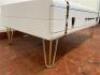 White Wood Suitcase Effect Coffee Table. Size 38 x 104 x 63cm. - 5