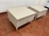 Pair of Matching Single Drawer Bedside Units with Silver Handles and White Spindle Feet. Size 40 x 50 x 60cm. - 2