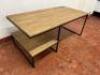 Wood Topped Coffee table with Shelf Under to One Side. Size 40 x 110 x 55cm. - 2