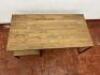 Wood Topped Coffee table with Shelf Under to One Side. Size 40 x 110 x 55cm. - 3