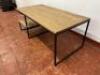 Wood Topped Coffee table with Shelf Under to One Side. Size 40 x 110 x 55cm. - 5