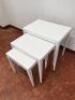 Nest of 3 White Side Tables. Size 60 x 62 x 40cm. - 3