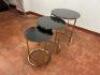 Nest of 3 Round Glass Topped Side Tables. Size H76 x Dia 50cm. - 4