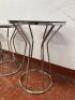 Nest of 3 Round Smoked Glass Top Side Tables. Size H56 x Dia 50cm. - 4