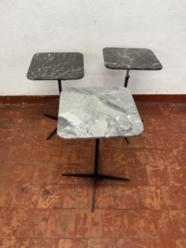 3 x Marble Side Tables. Size 60 x 36 x 36cm.