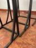 Nest of 3 Wood Topped Side Tables with Black Metal Legs. Size 75 x 41 x 25cm. - 4