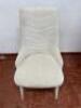 4 x Velour Dining Chairs on Wood Spindle Legs. Size H90cm. - 9