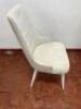 4 x Velour Dining Chairs on Wood Spindle Legs. Size H90cm. - 10