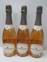 3 x Bottles of Pierre Mignon Le Breuil Brut Rose Champagne, 750ml.