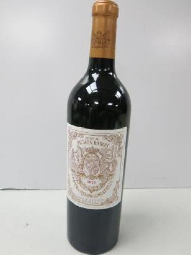 Chateau Pichon Baron Pauillac, 2015, 750ml.