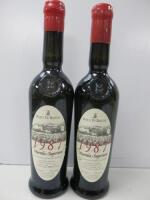 2 x Marco De Bartoli Marasala 1987 Reserve Superiore, 500ml.