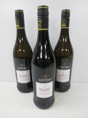 4 x Bottles of Lustau Manzanilla Papirusa, 750ml.