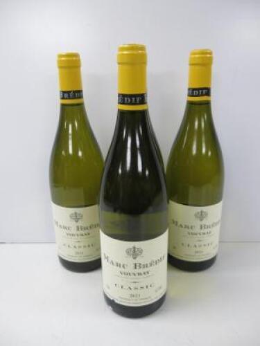 4 x Bottles Marc Bredif Vouvray Classic, 2021, 750ml.